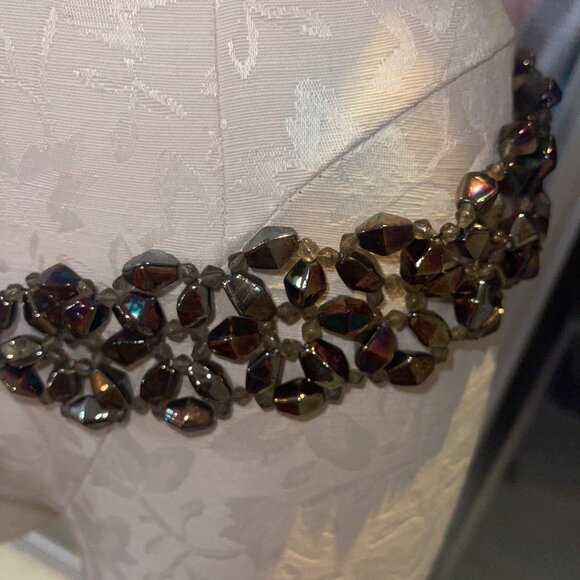 Womens Iridescent Multicolor Glass Beaded Decorative Bohemian Belt One Size - Picture 8 of 15